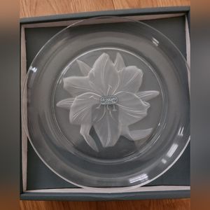 J.G. Durand French Crystal Set Of 4 vintage salad plates. Romance series